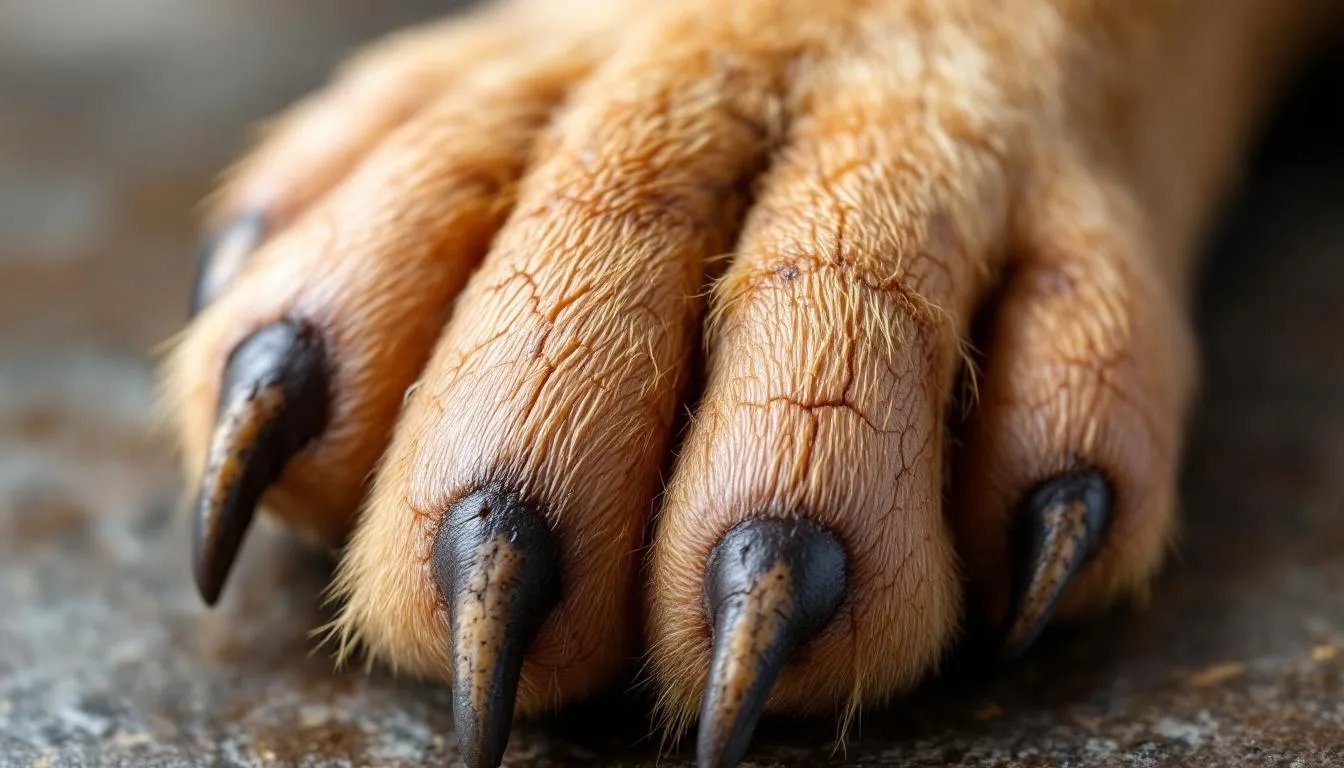 A close-up view of a dog