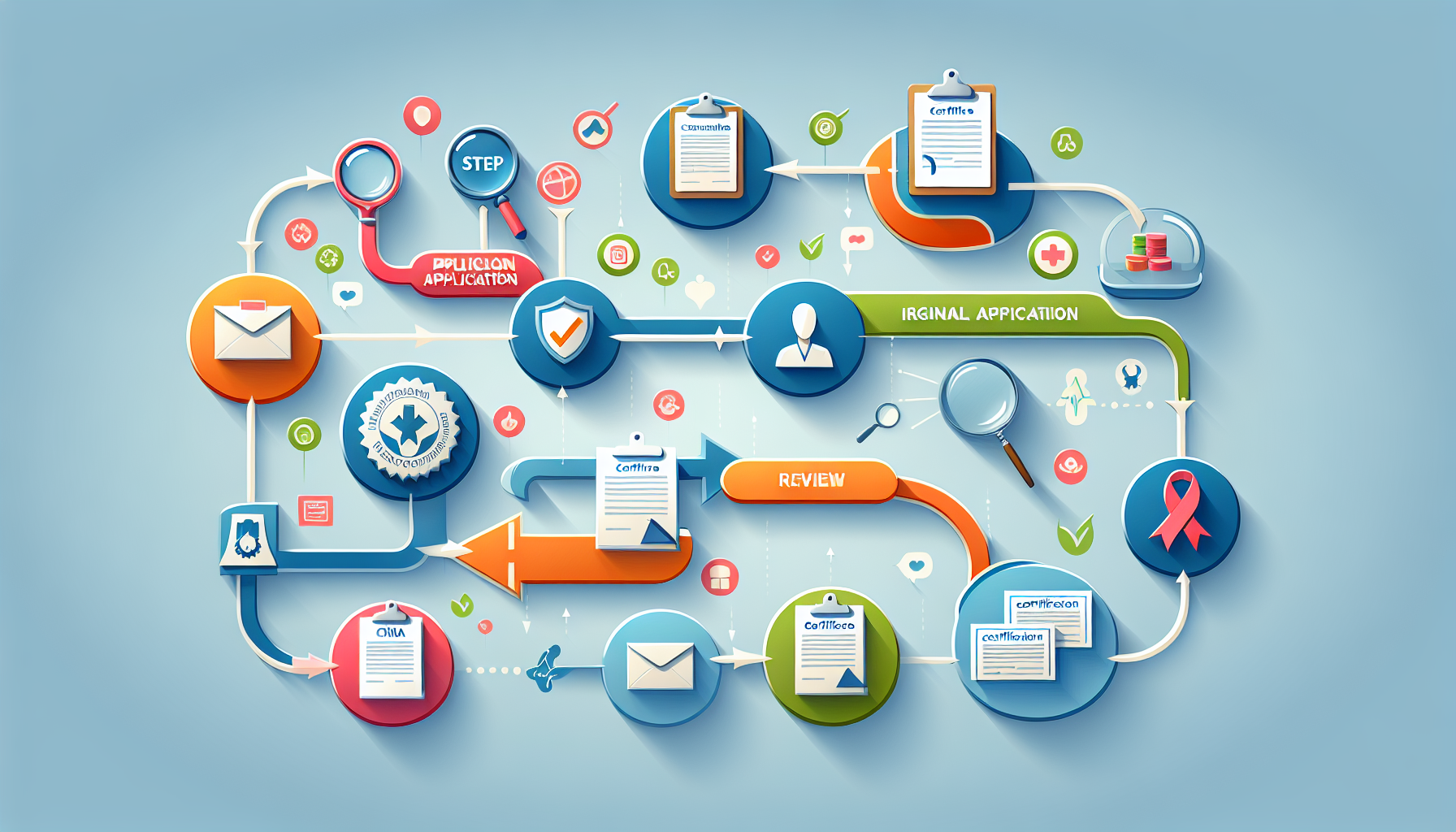 Steps illustrated for obtaining CNAS certification.