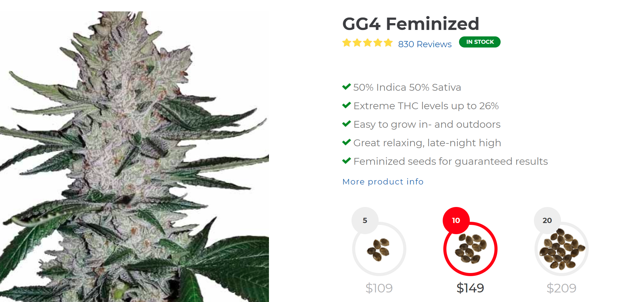 Gorilla Glue (Gg4) Feminized Marijuana Seeds