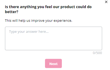 Example of a good UX survey example