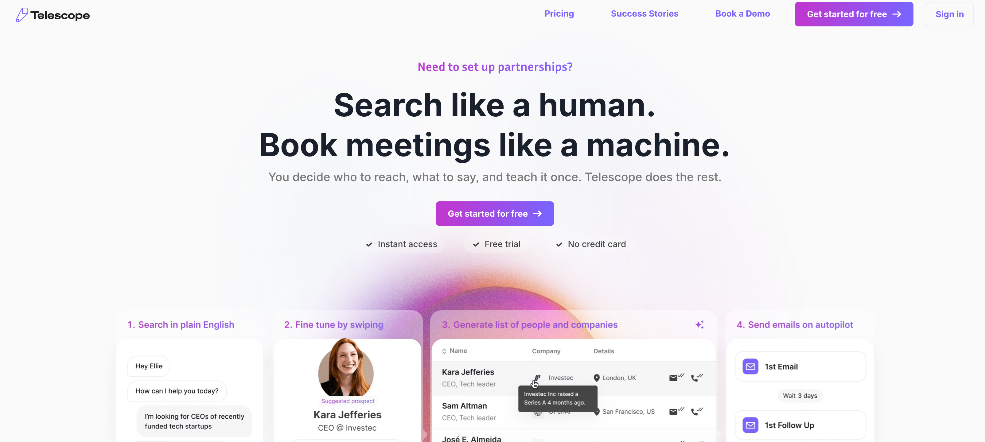 research prospects with trytelescope.io