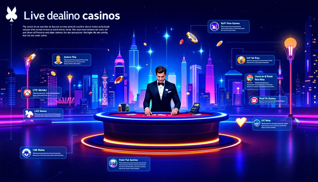 Un casino online con opción de casino en vivo, mostrando una mesa de juego en acción.