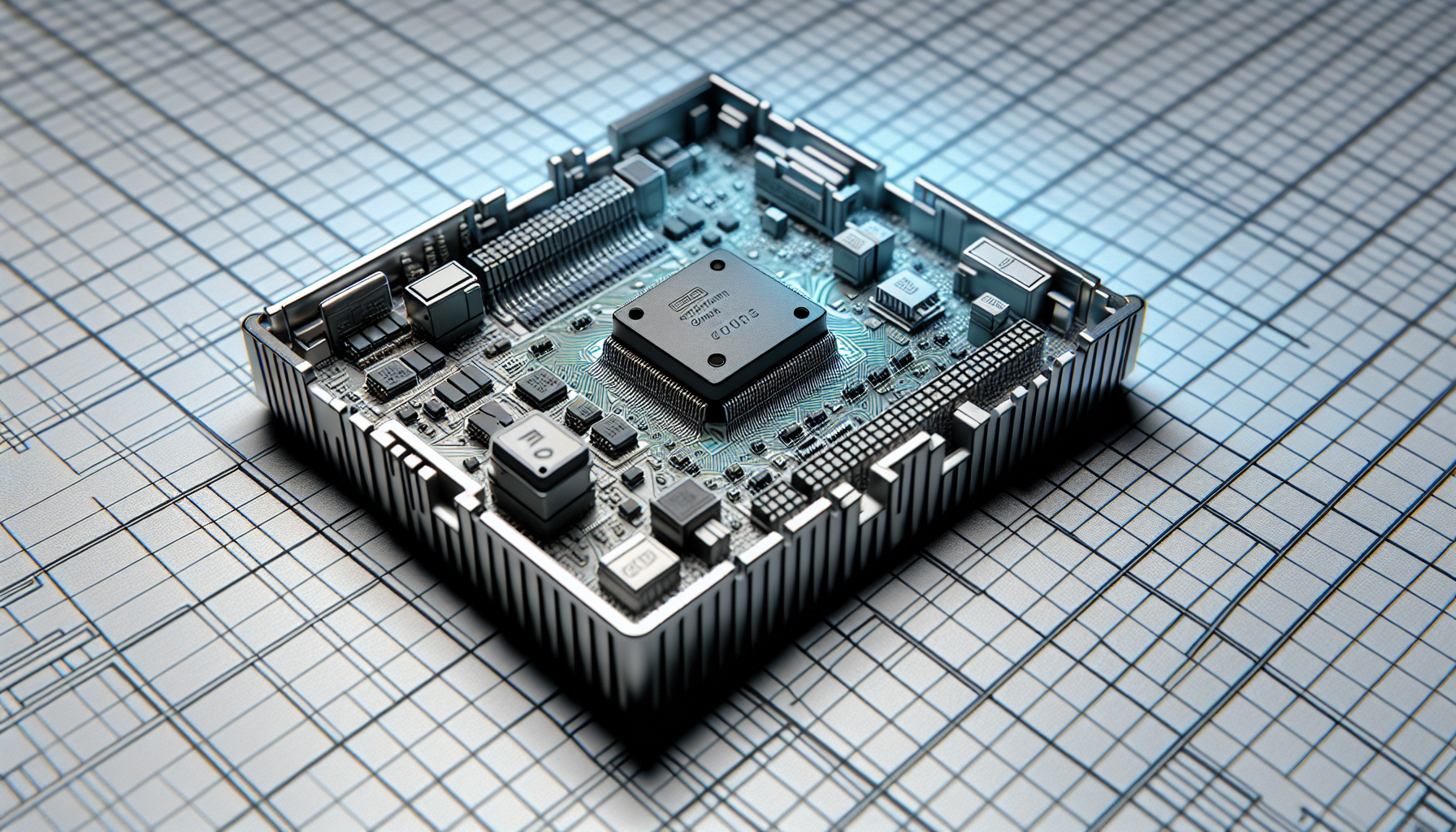 Illustration of a Texas Instruments microcontroller