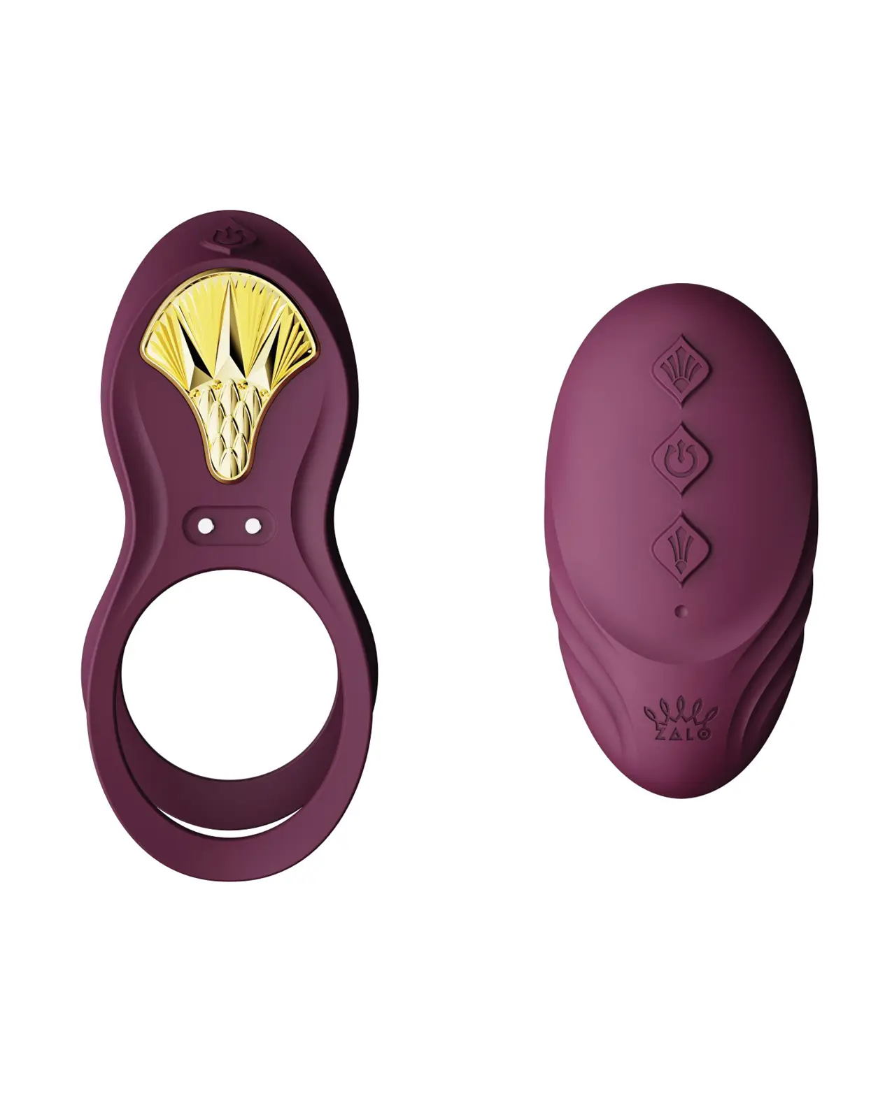 ZALO Bayek Vibrating Couples Ring w/Remote – Velvet Purple