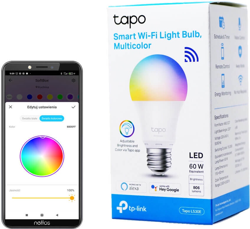 Urządzenia smart home: inteligentna żarówka LED TP-LINK Tapo L530E.