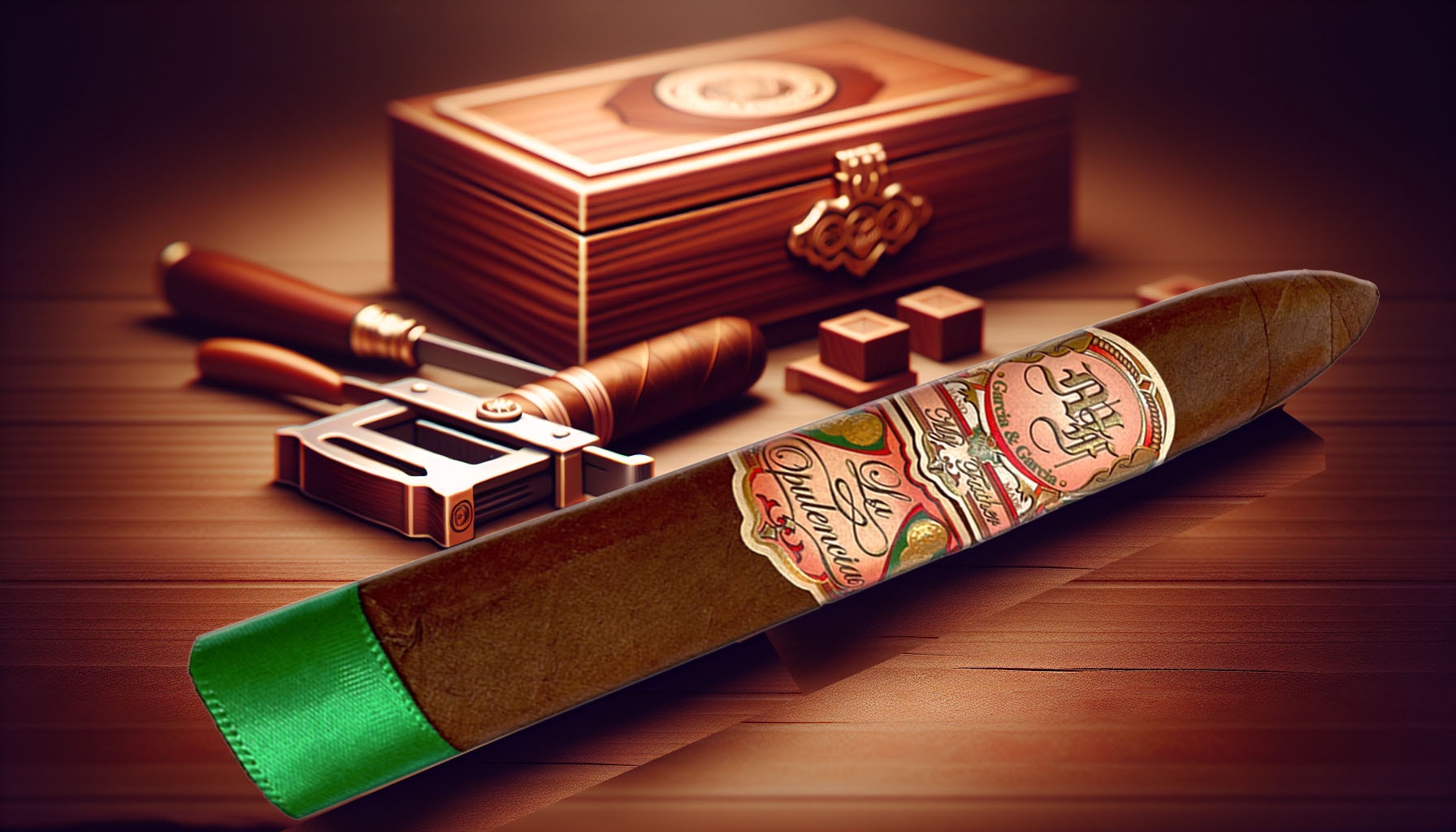 An artistic illustration of a box-pressed cigar highlighting its unique construction.