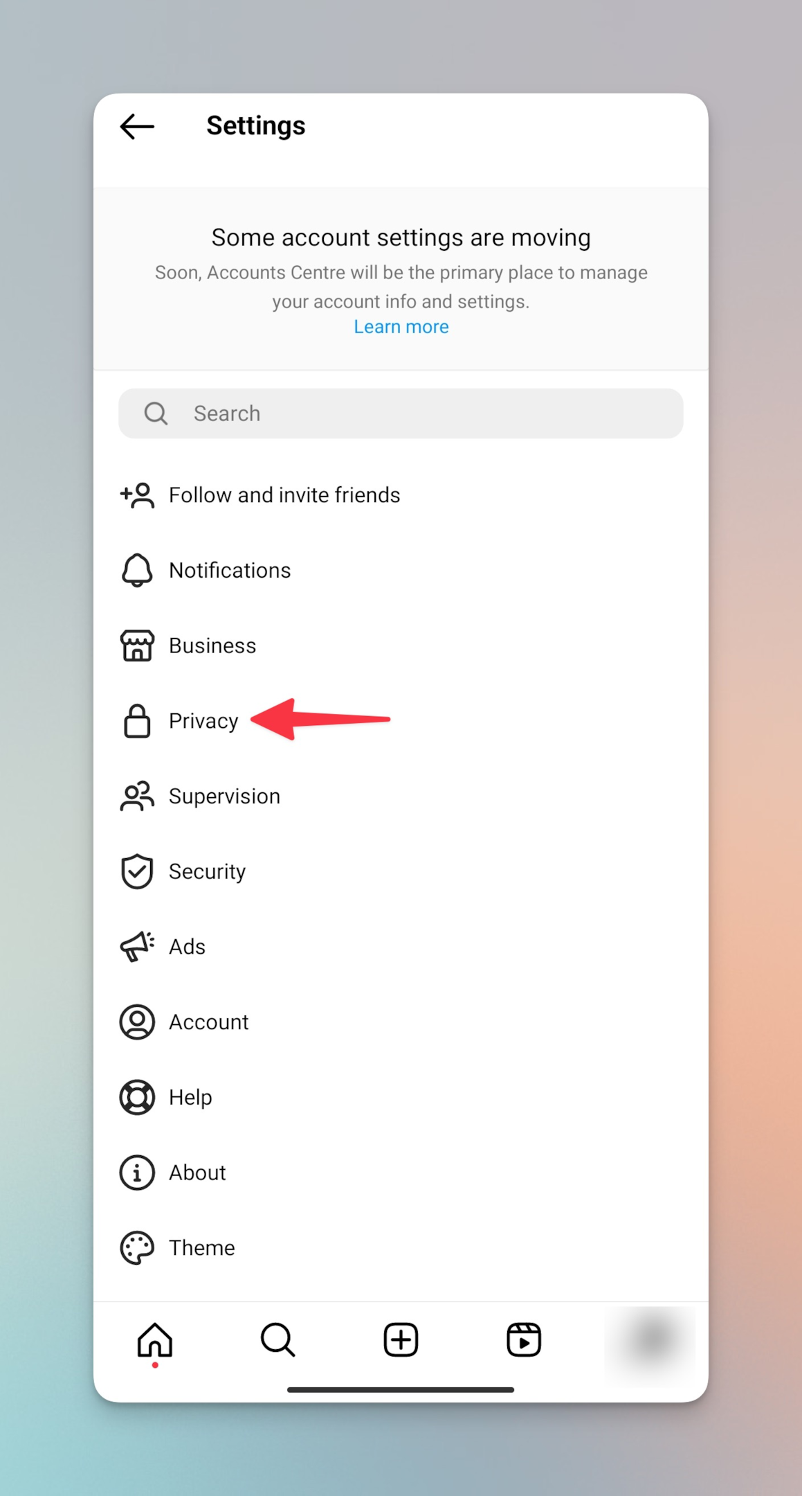 Remote.tools shows a screenshot of Instagram home feed pointing to Privacy button on settings page to switch your Instagram account to private