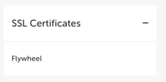 SSL Certificates screen