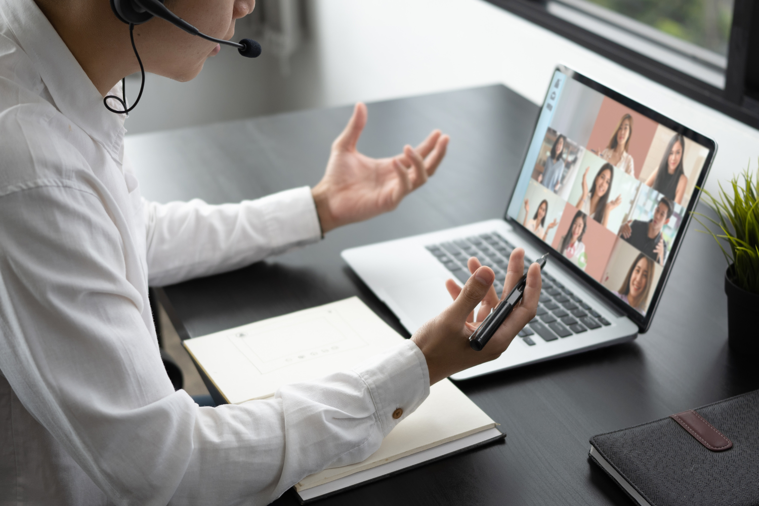 Filipino remote team smiling during a casual virtual meeting.