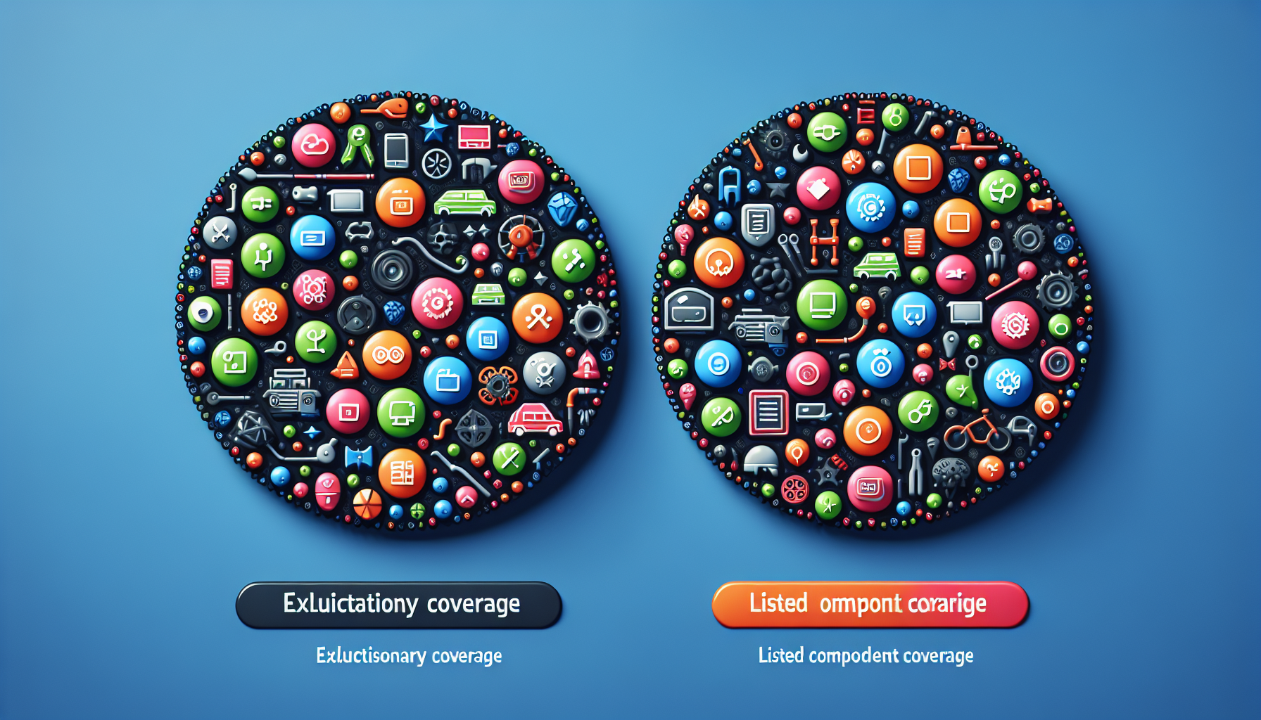 Comparison of exclusionary and listed component coverage
