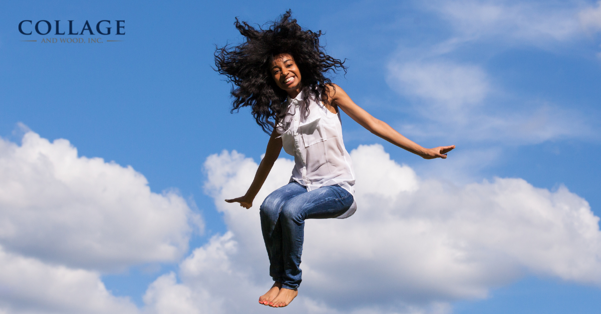 A popular senior picture idea is one of you jumping into the air.