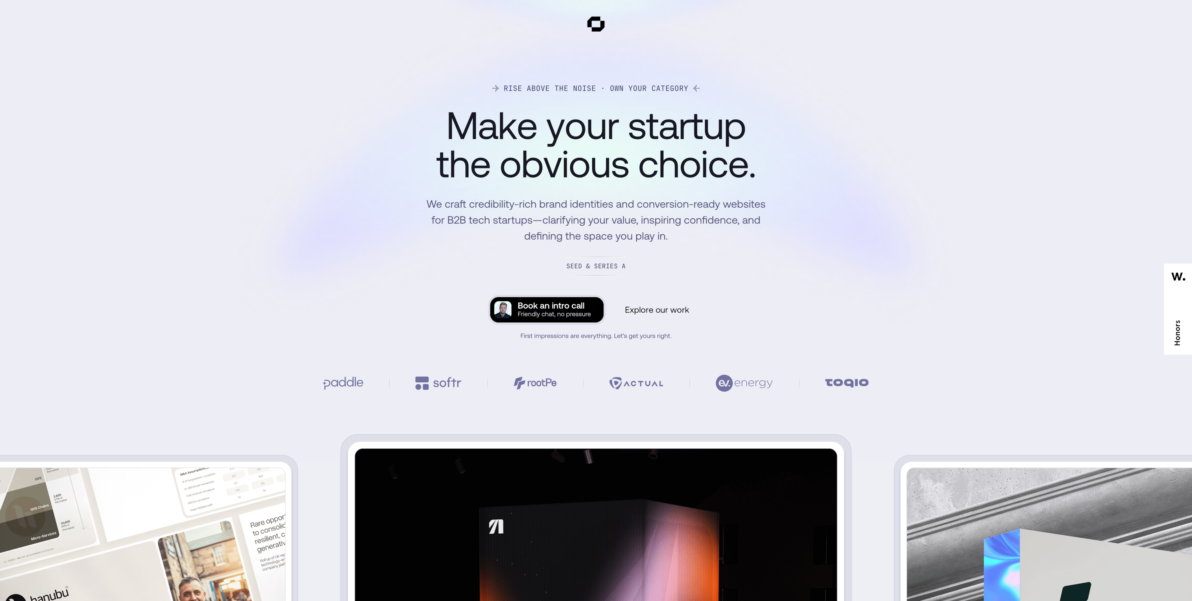 Uncluttered and minimal Jords & Co's homepage