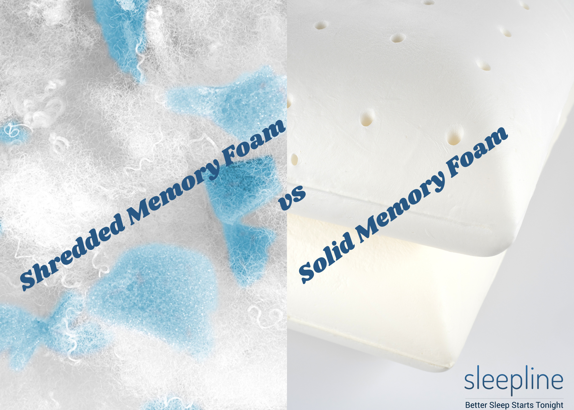 Shredded foam and solid memory foam