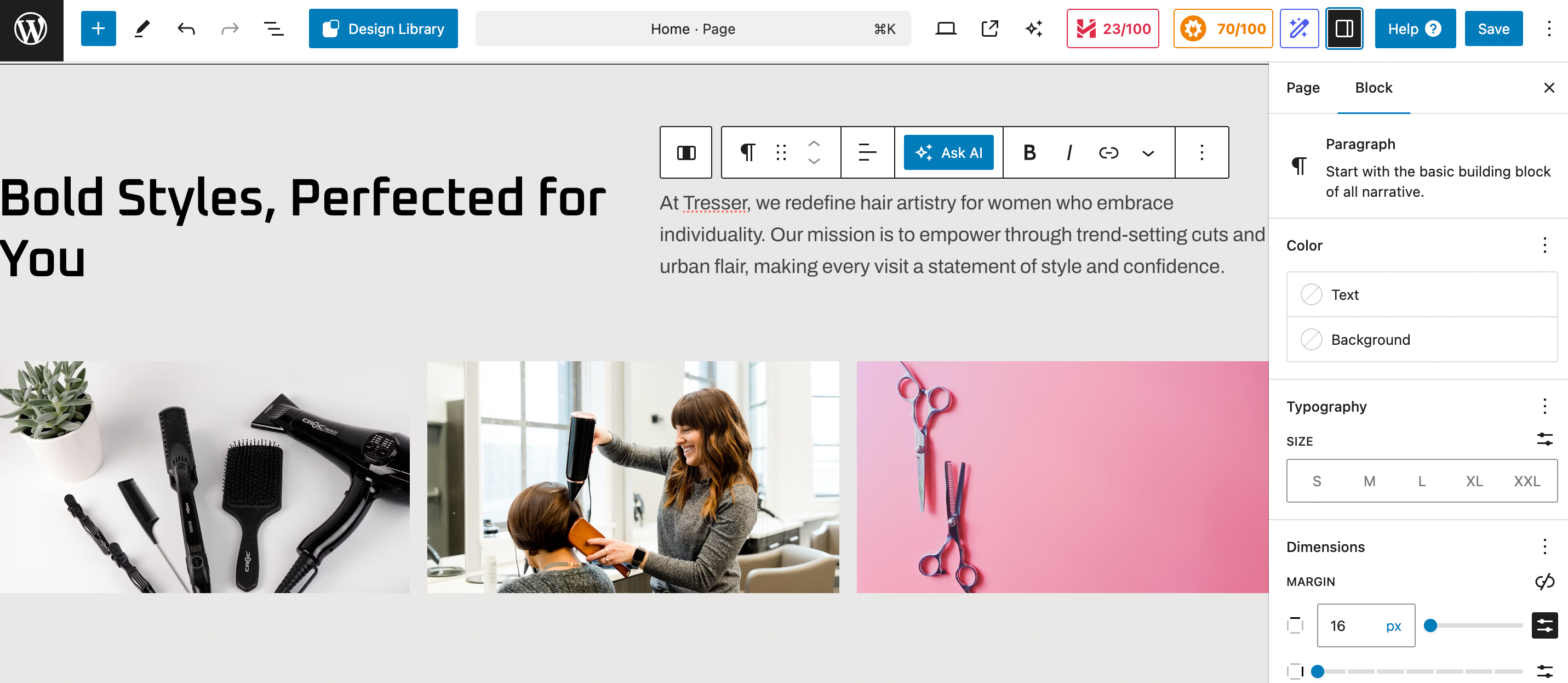 Edit your WordPress site
