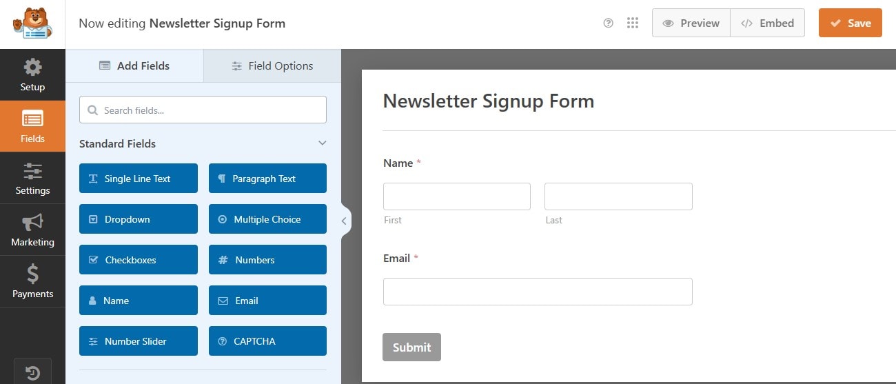 Customizing your newsletter signup form