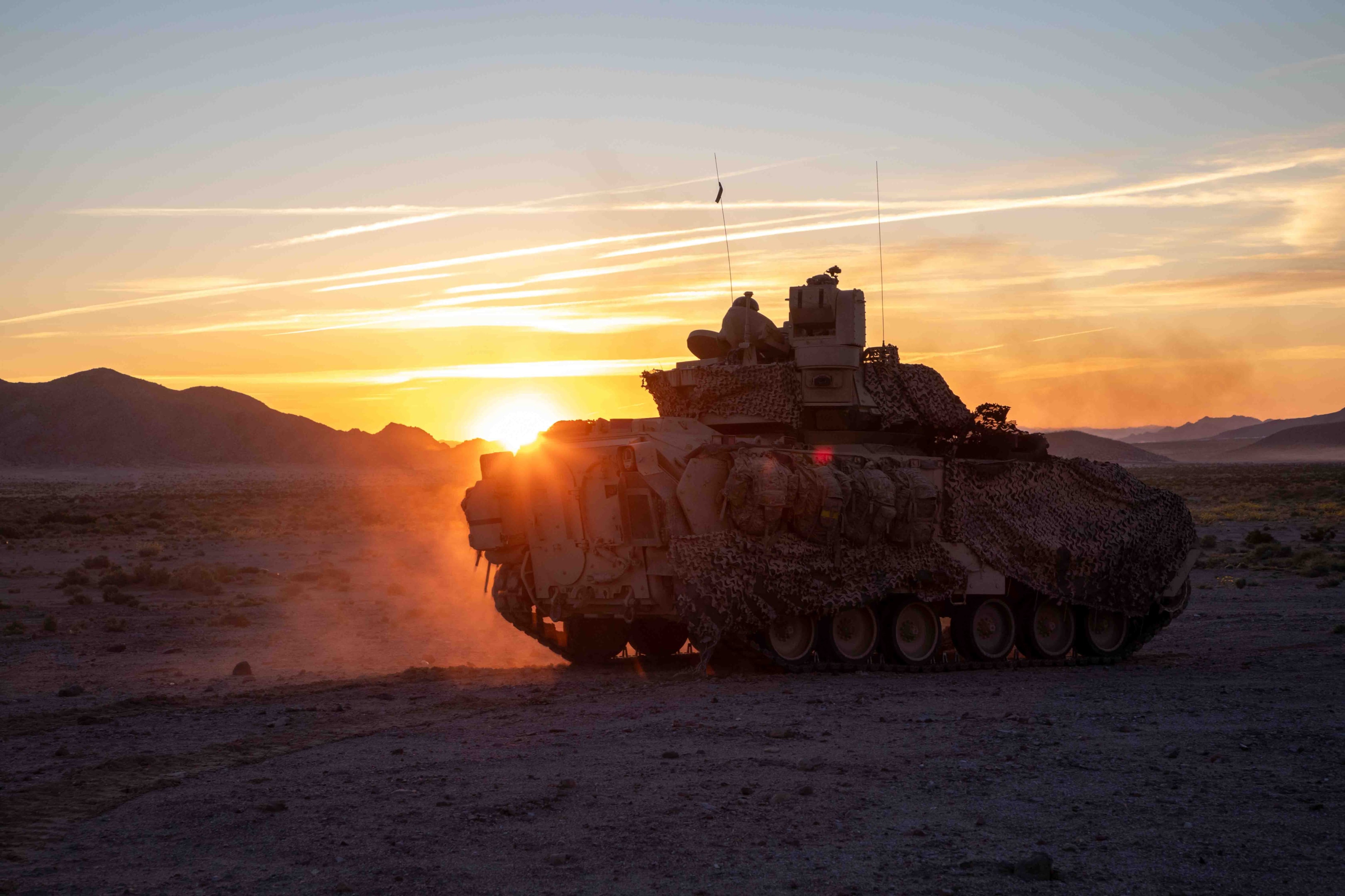 Infantry Fighting Vehicle with Long Range Surveillance EO IR