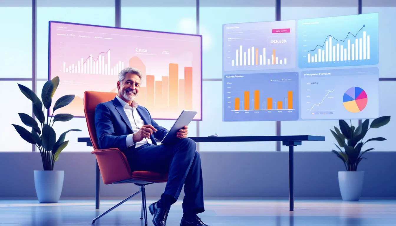 A CFO analyzing financial data to optimize cash flow management.