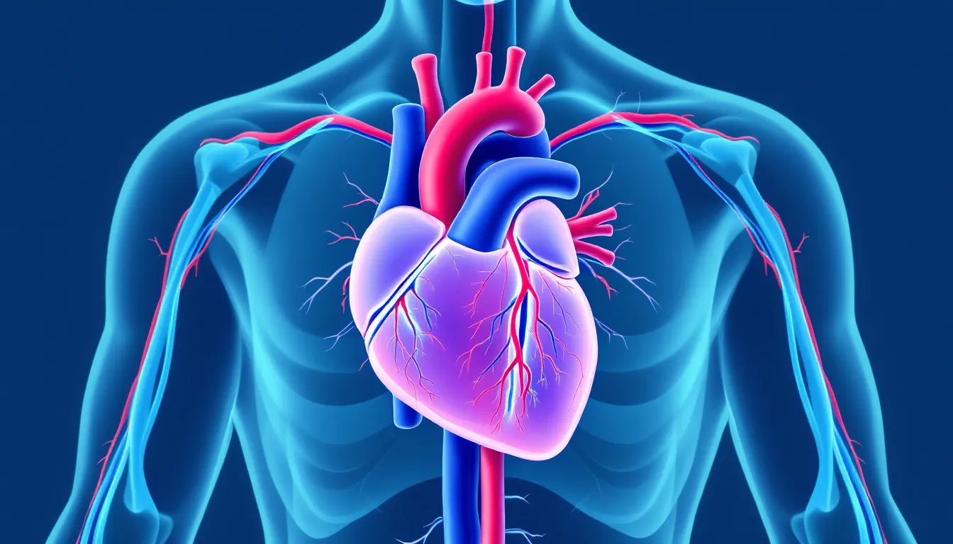 A detailed heart health diagram.
