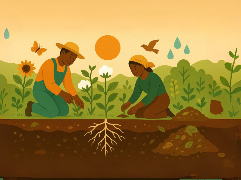 an illustration of a Supports Regenerative Agriculture