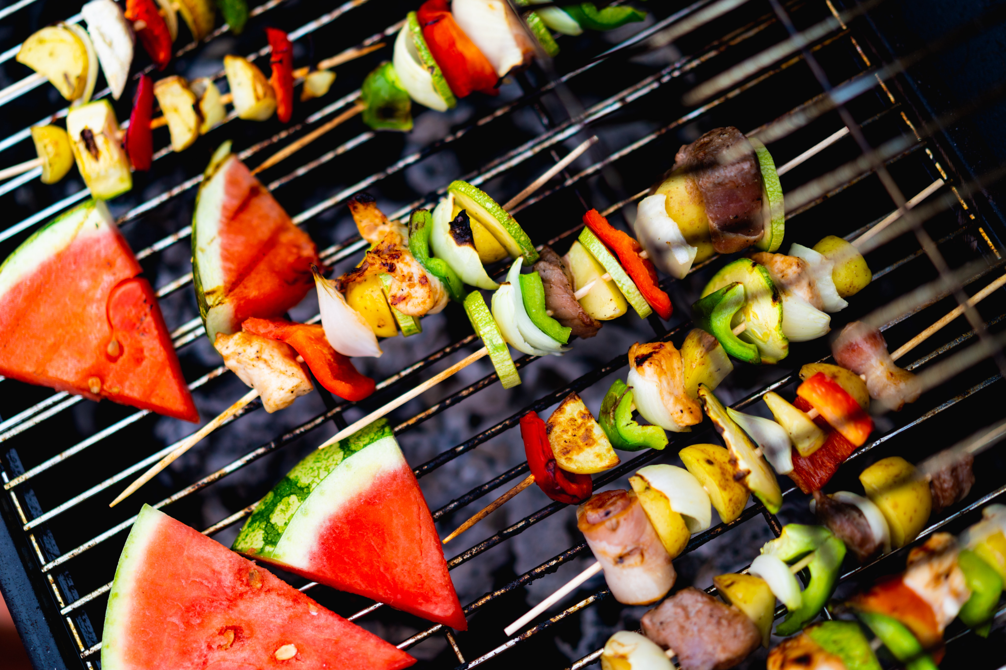 Grilled fruits work as well as grilled meats