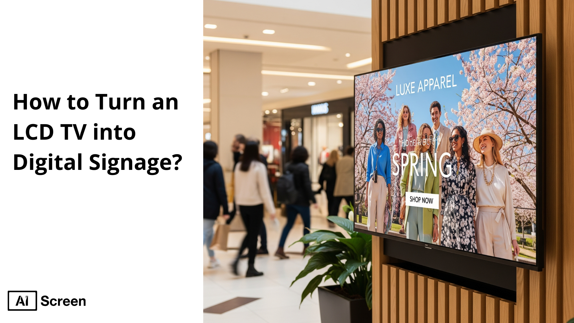 How to Turn TV into Digital Signage? 1 turning an lcd tv into a professional digital signage display