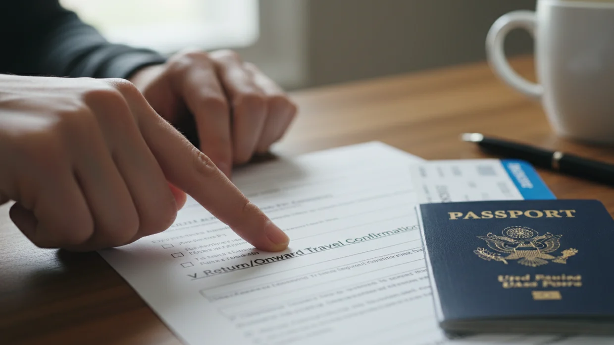 What “Return Flight” Really Means On Visa Checklists (And Why It’s Often Misread)