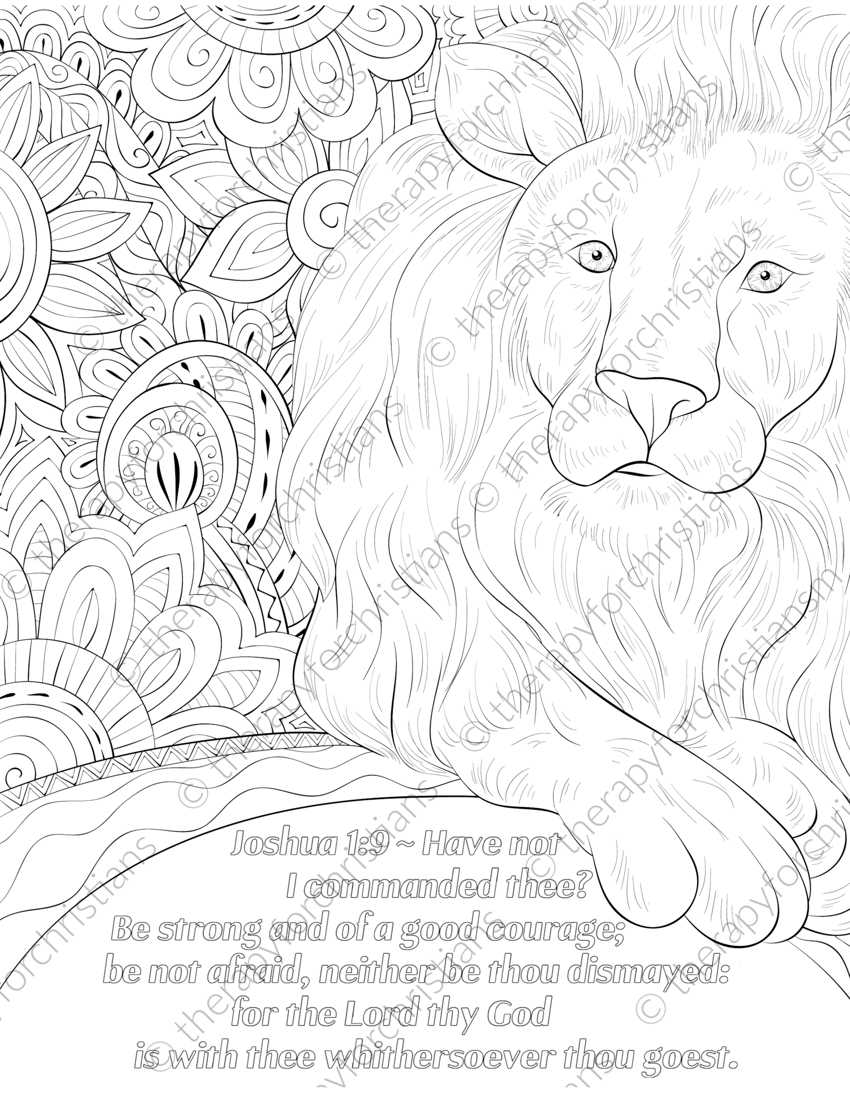Joshua 1:9 Bible verse coloring pages