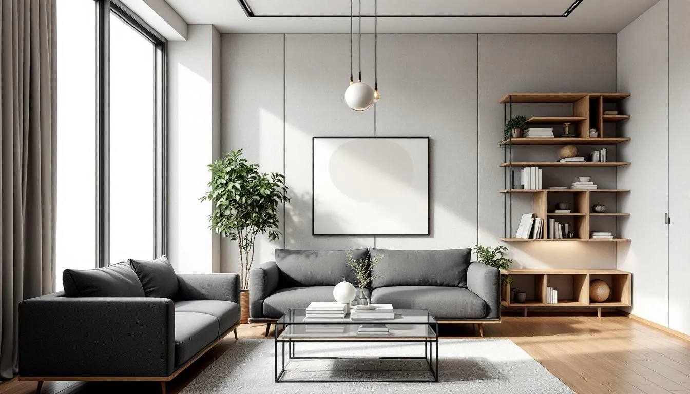 A beautifully designed living room that balances aesthetics and functionality, avoiding overly personal design choices.