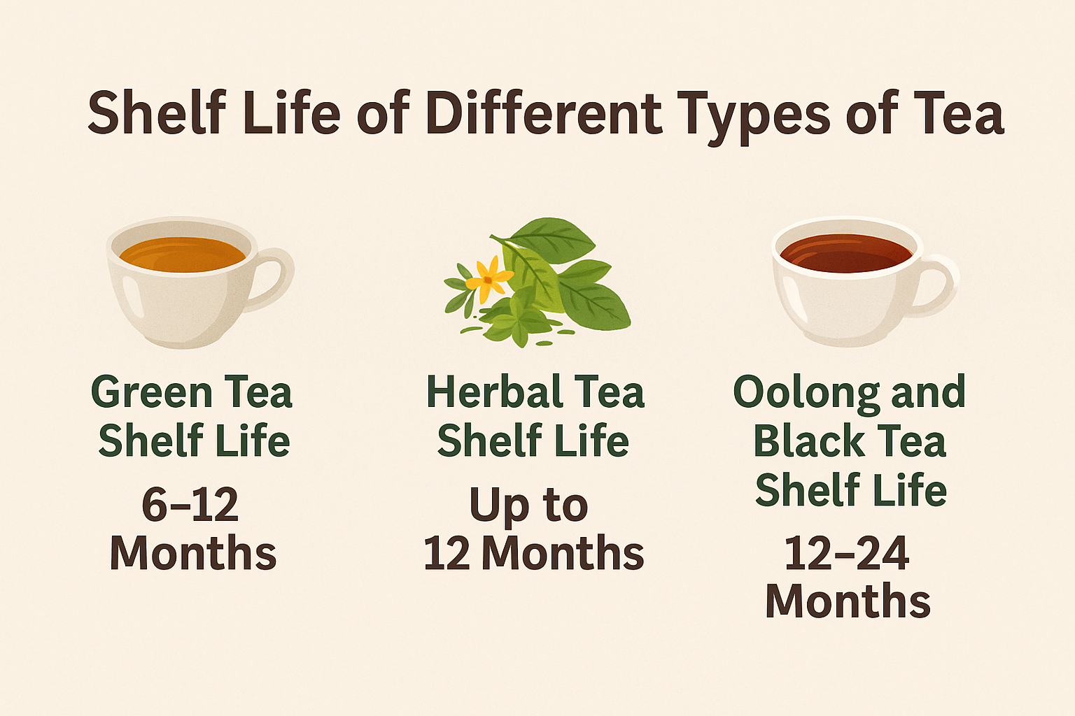 Shelf Life of Different Types of Tea