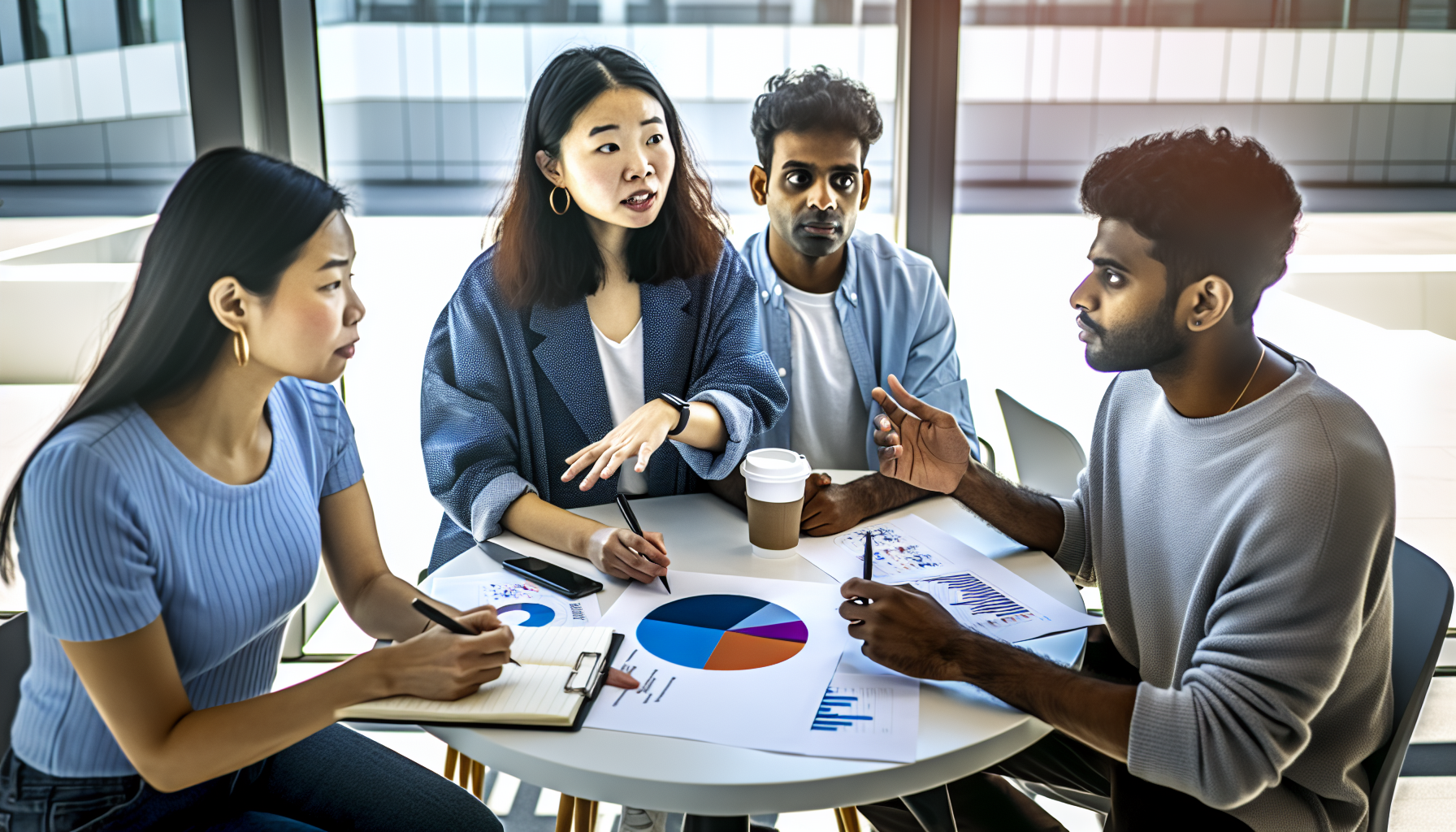 Young adults discussing colorectal cancer trends