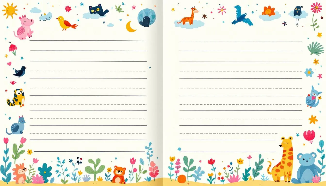 Lined paper with neat handwriting samples.