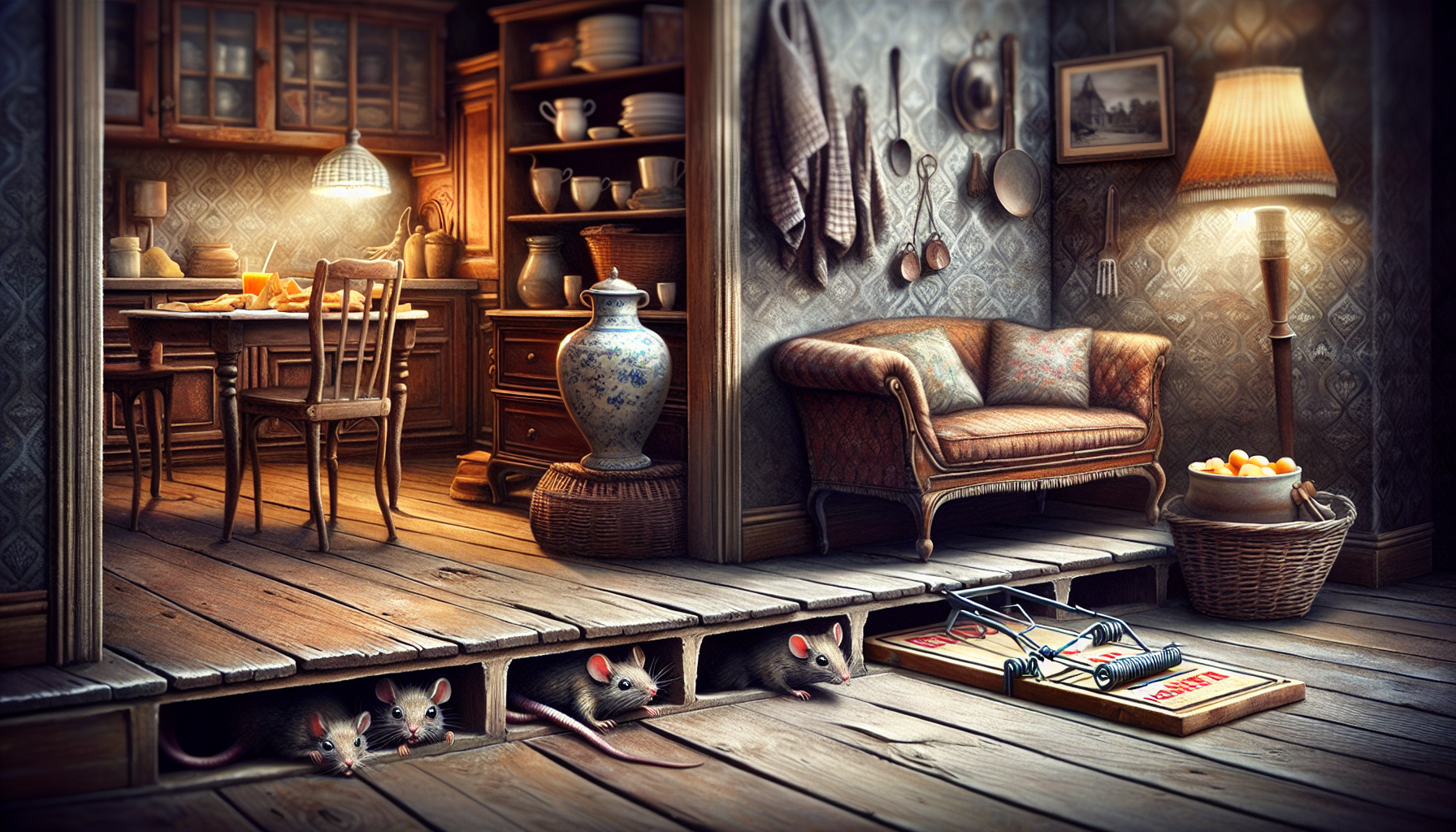 Strategic placement of mouse traps in a home