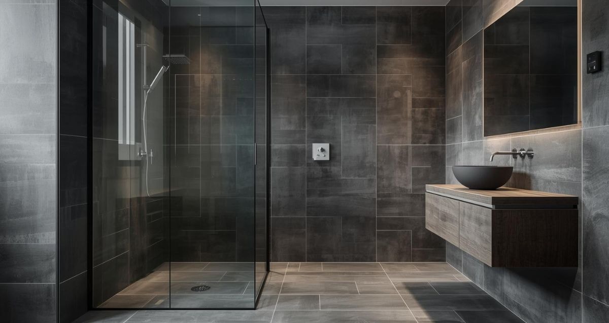 Porcelain wet room tiles