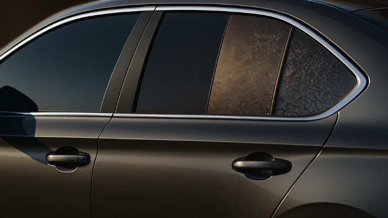 The progress of damage of tinted window film has shown