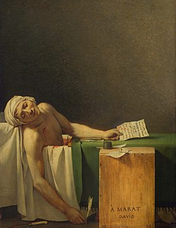 "La mort de Marat" Jacques-Louis David