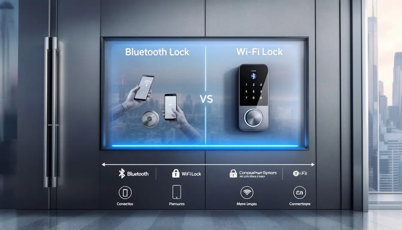 Comparison between Bluetooth and Wi-Fi smart locks.