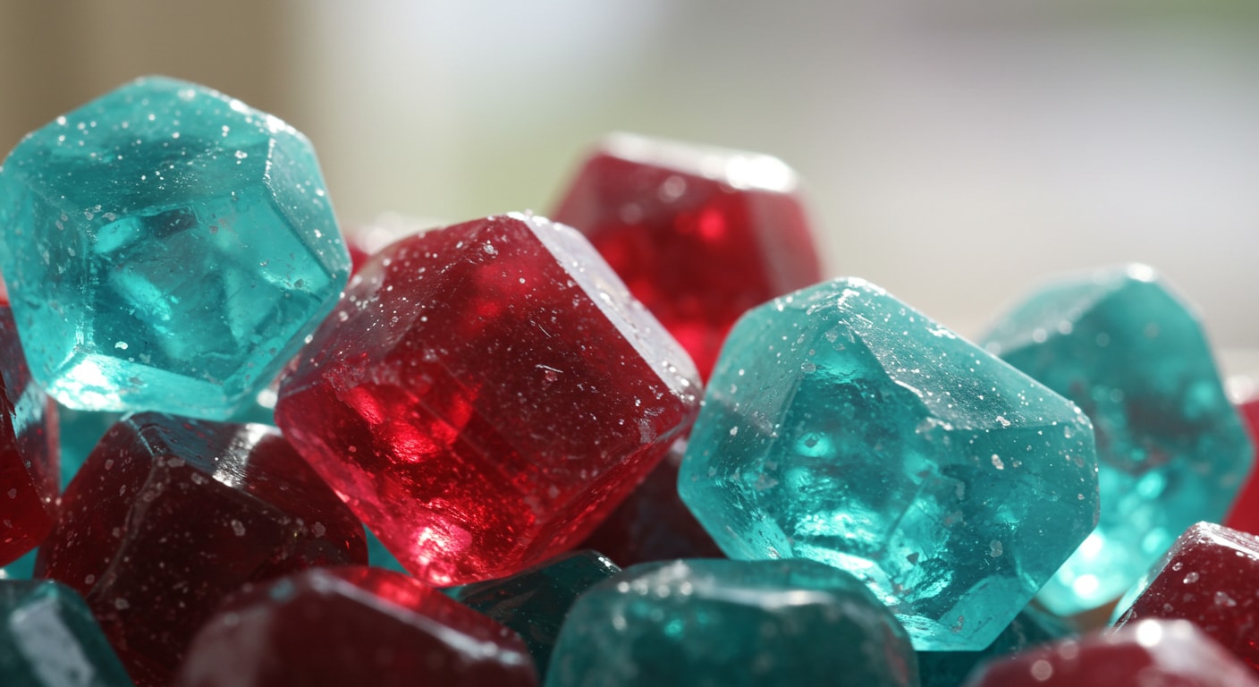An assortment of crystal candies