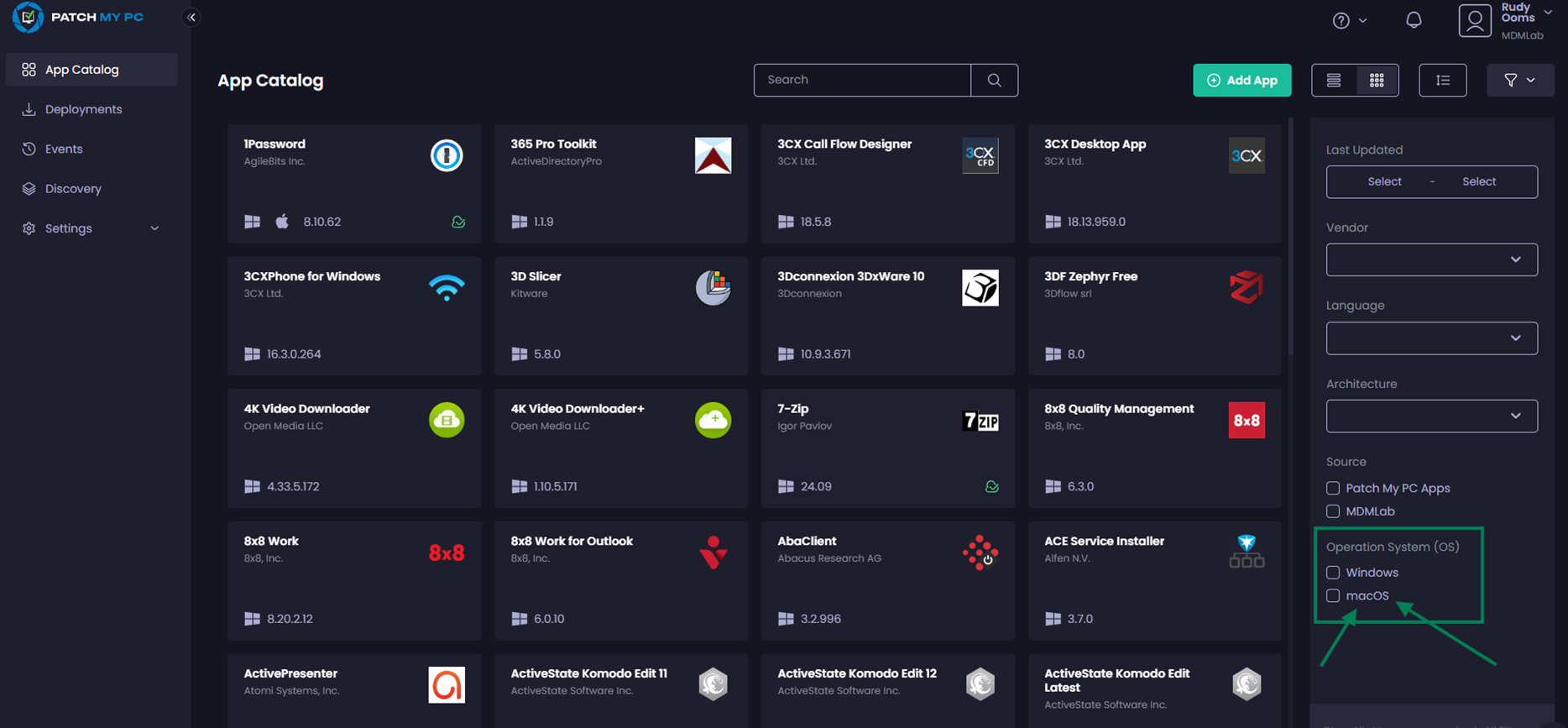 macOS Applications in the Patch My PC Cloud Portal