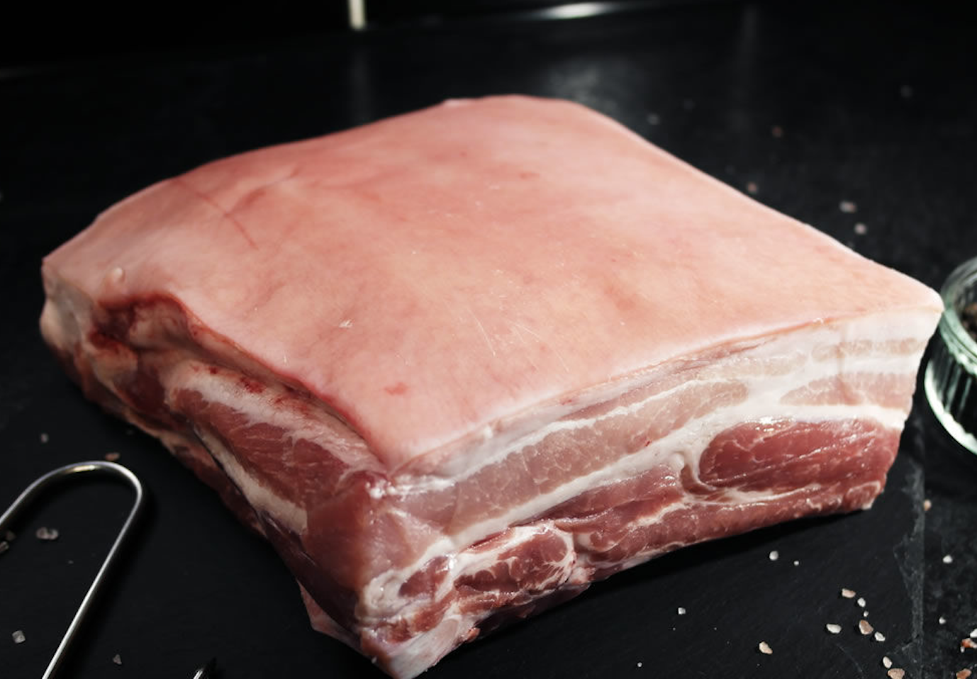 Pork belly is a fattier cut of meat with more nutrition calories than leaner cuts but because of its richness, a little goes a long way.