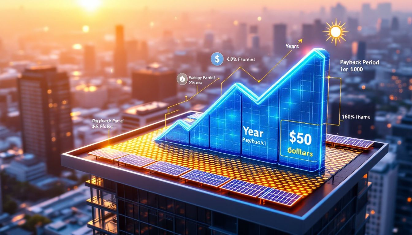 An overview of commercial solar panels and their payback period.