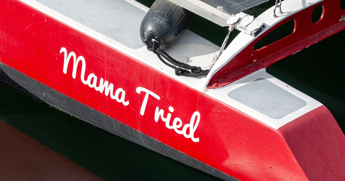 A creative illustration depicting popular themes for funny boat names.