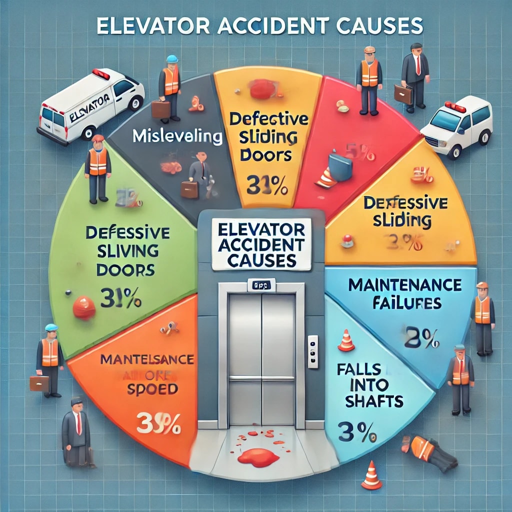 Common causes of elevator accidents.