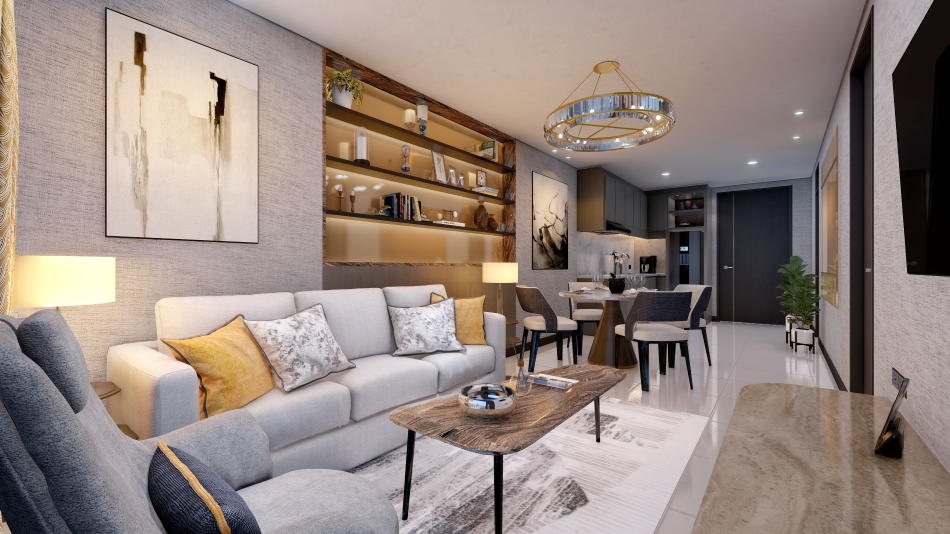 A 1 Bedroom Condo Design Offers Efficient Living Space