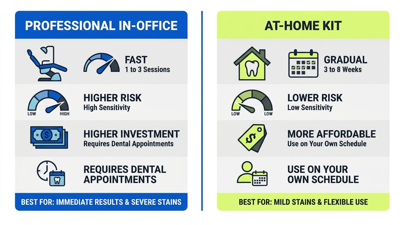 Professional Whitening vs. At-Home Kits: Which One Should You Choose?