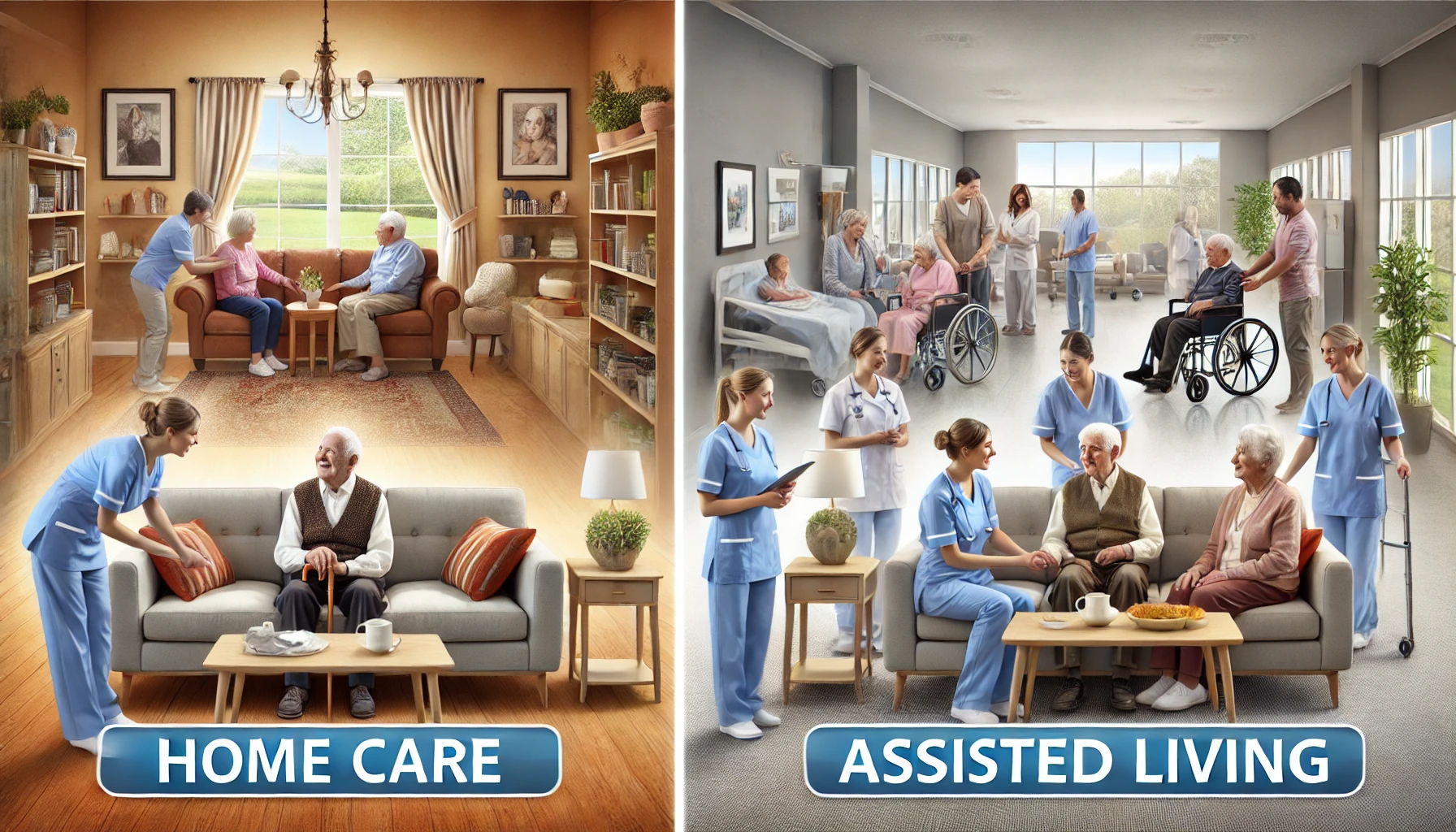 An overview of home care vs assisted living in Houston, showcasing various senior living options.