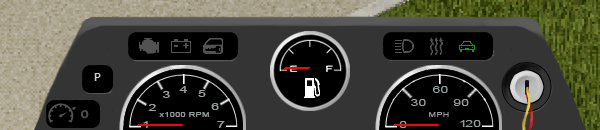 The indicator that a car is successfully hotwired.