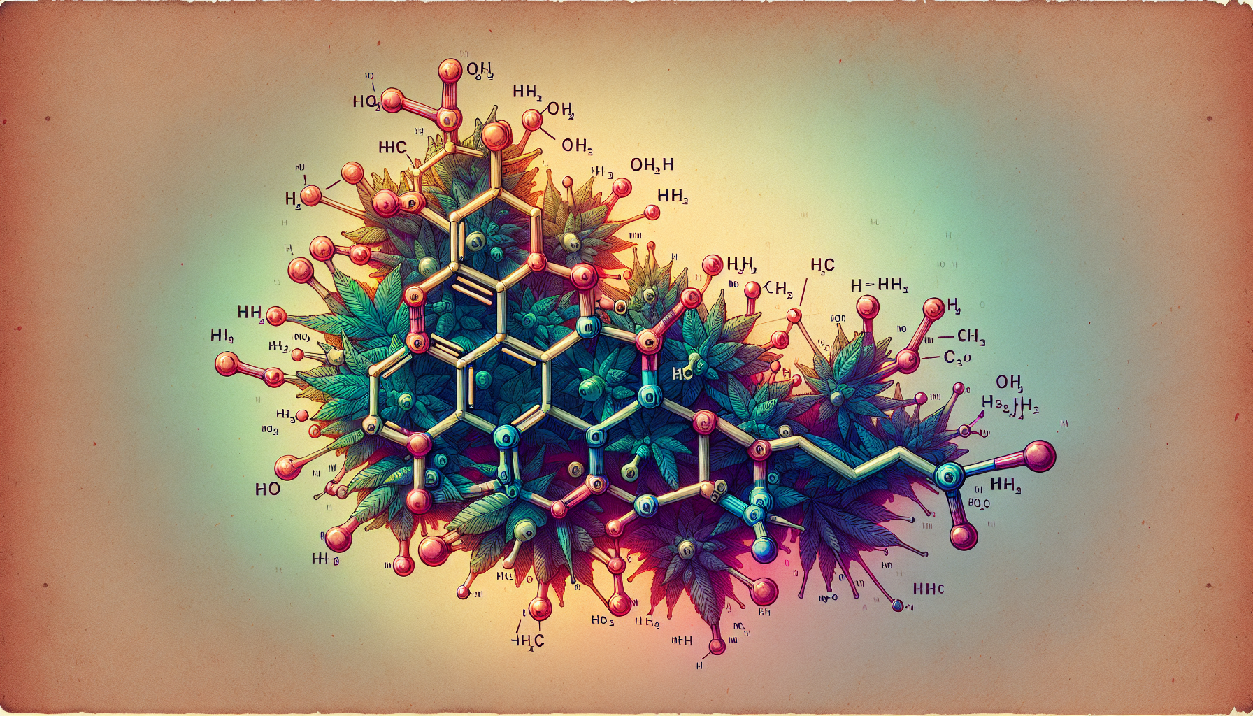 A representation of 10-OH-THC, an important cannabinoid.