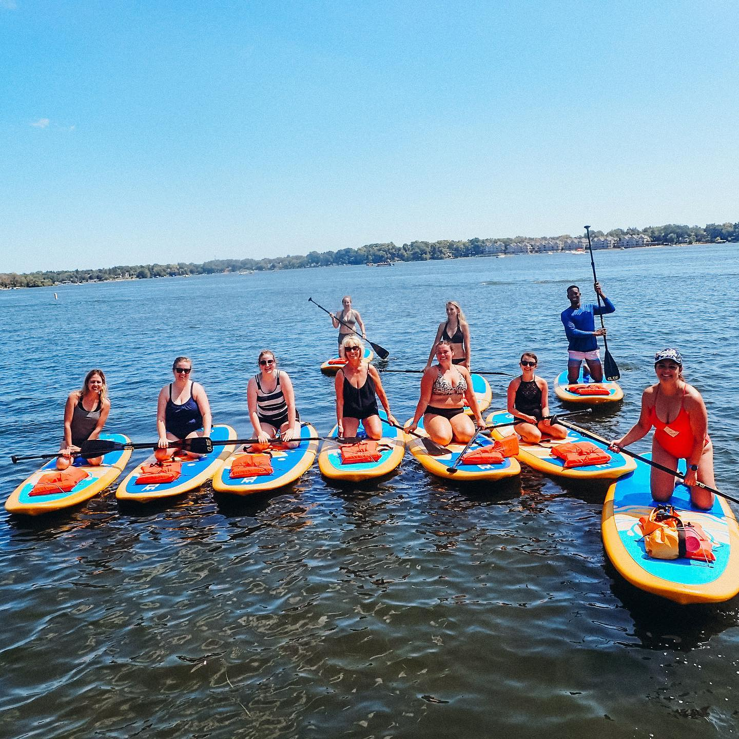 paddleboard yoga session