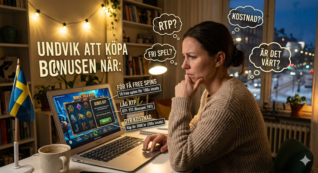 Spelare funderar på bonus buy slots – när du bör undvika att köpa bonus baserat på RTP, kostnad och free spins