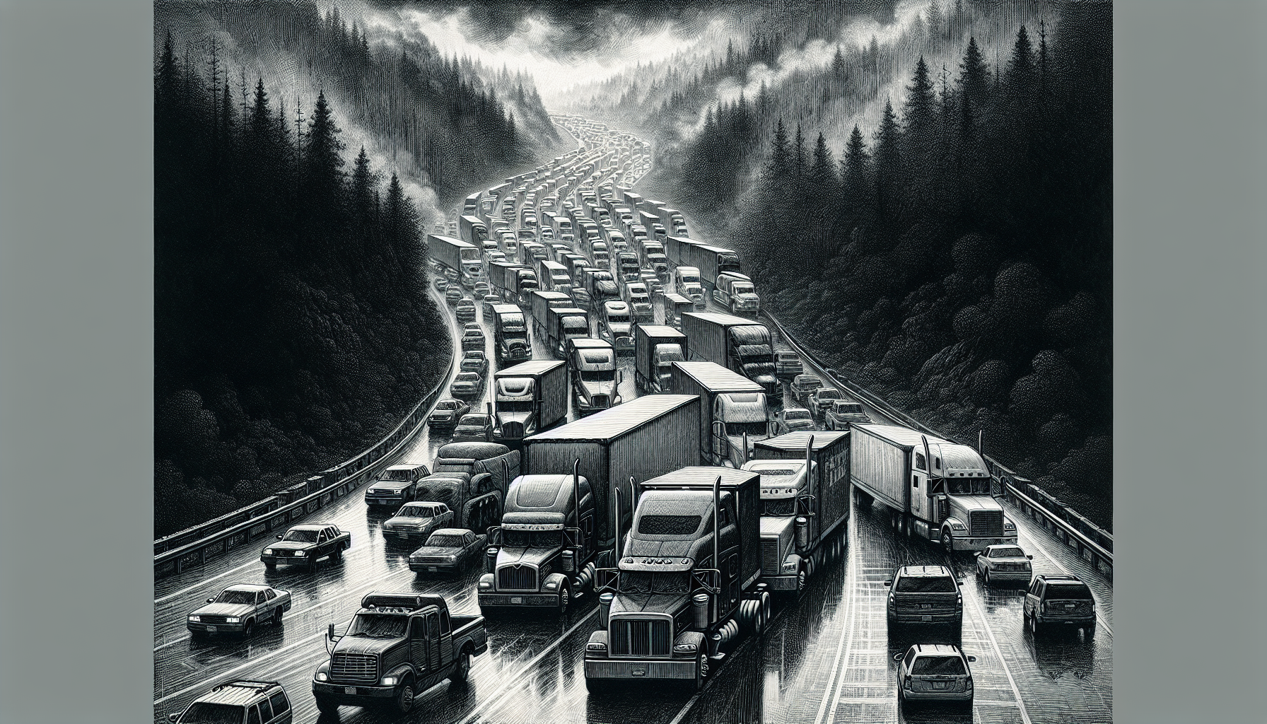 Illustration of a dangerous highway in Virginia